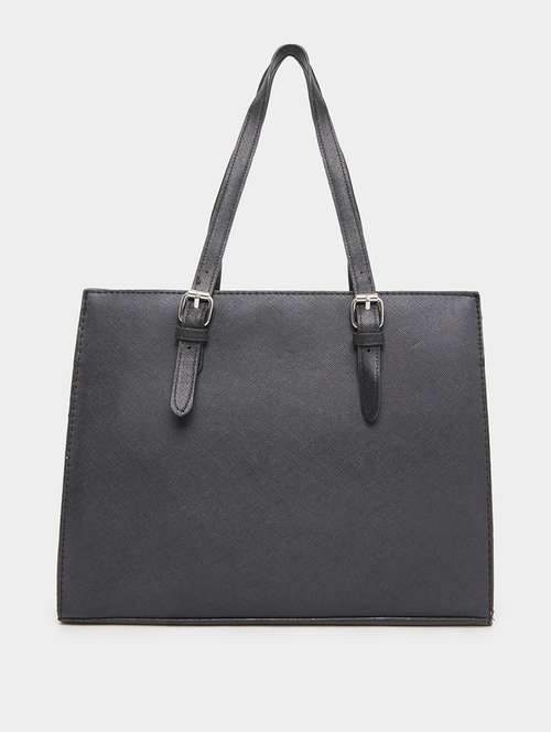 women black solid handbag - 22083467 - Standard Image - 0