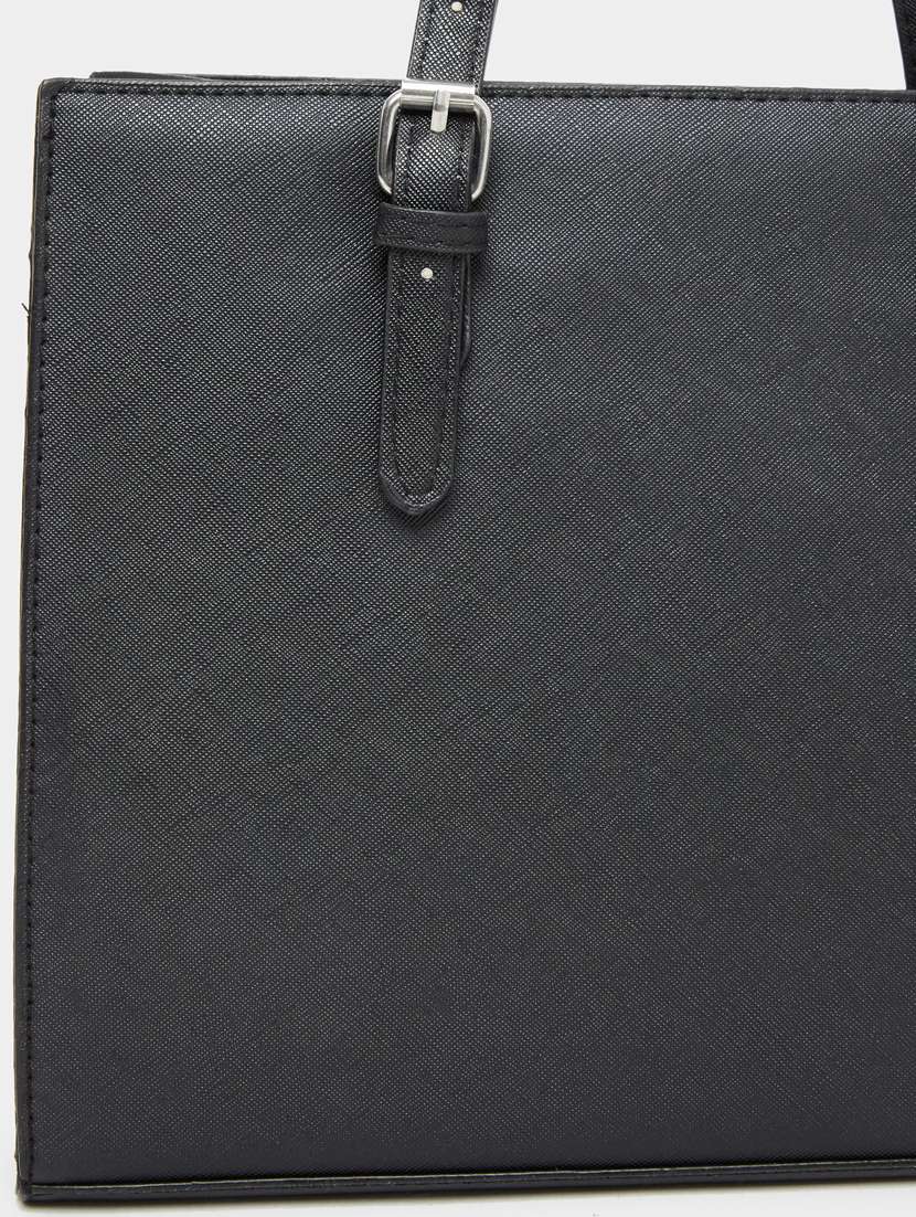 women black solid handbag - 22083467 - Standard Image - 4