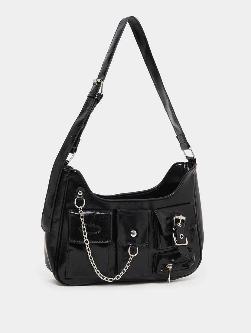 women black solid handbag - 22083468 -  Zoom Image - 0
