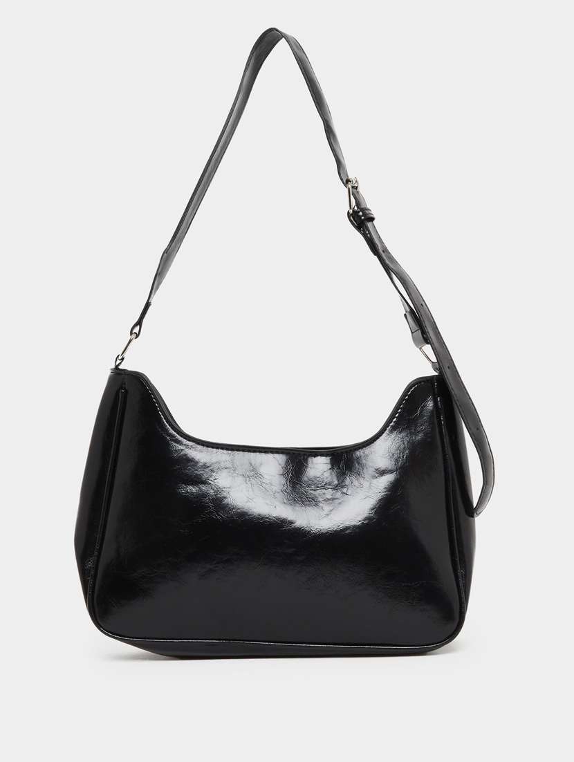 women black solid handbag - 22083468 -  Standard Image - 1