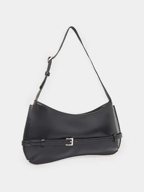 women black solid handbag - 22083469 - Standard Image - 0