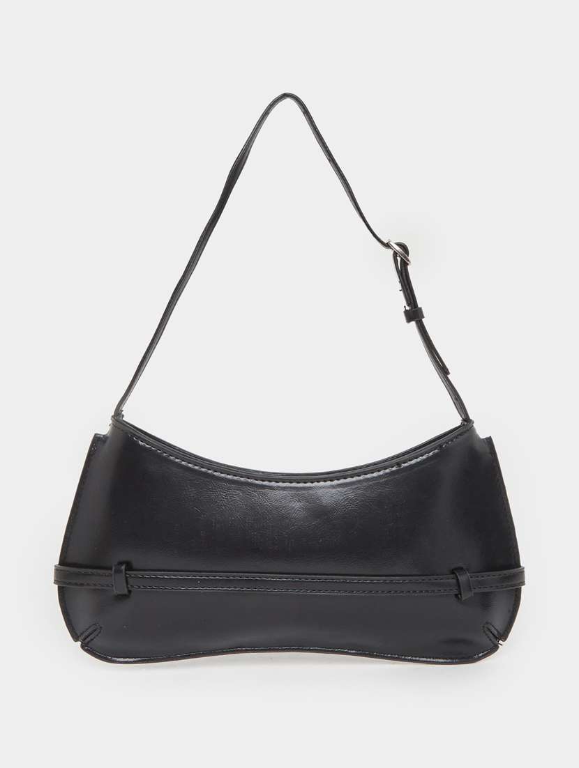 women black solid handbag - 22083469 - Standard Image - 1