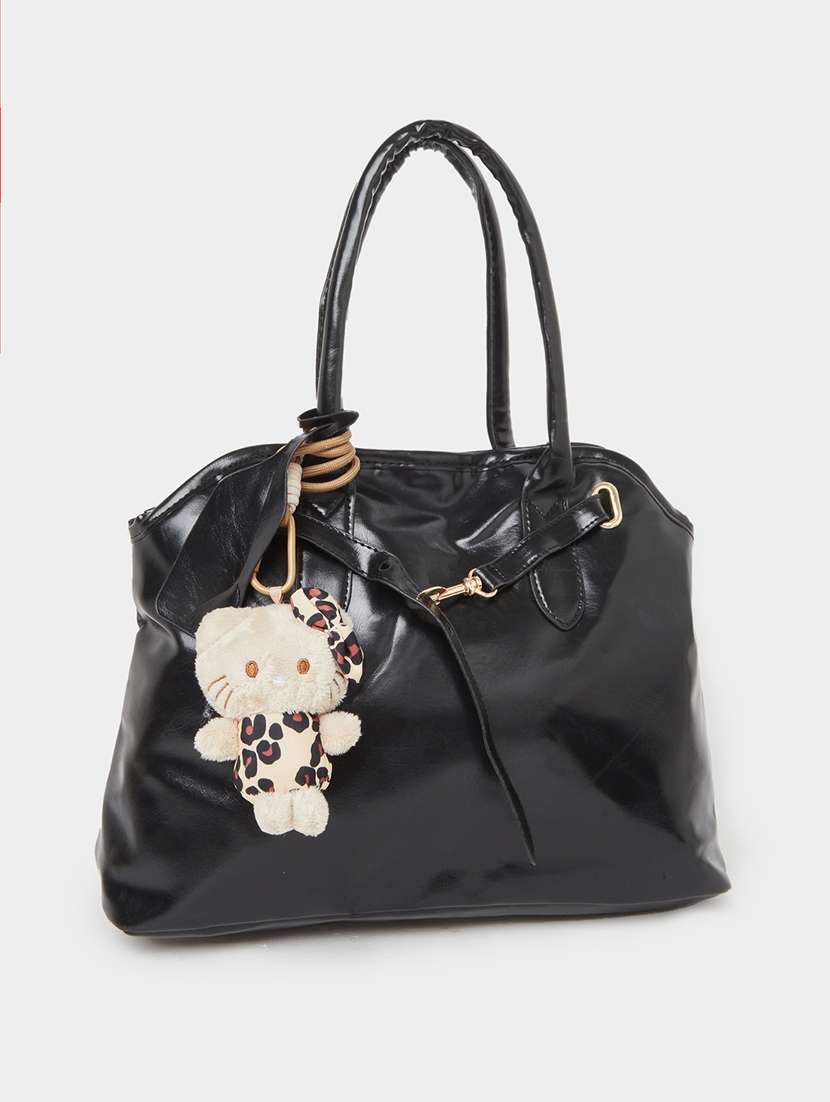 women black solid tote abg