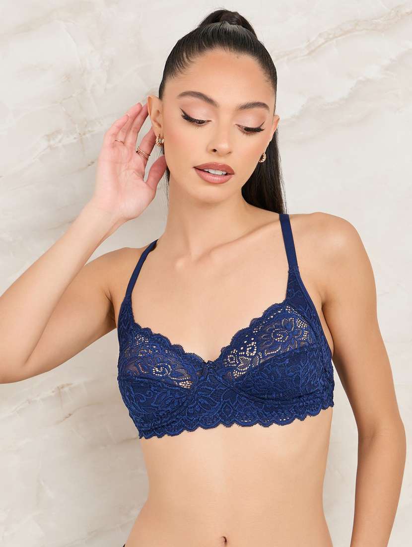 women pack of 2 solid lace regular bra - 22083526 -  Standard Image - 1