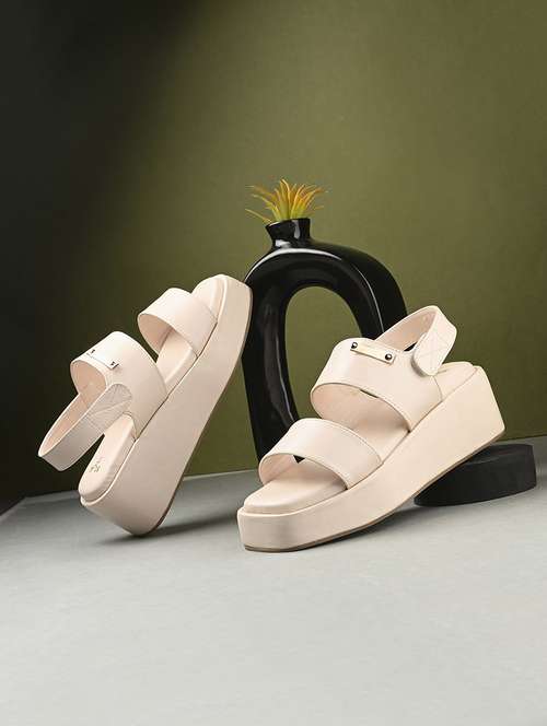 women off white back strap wedge - 22083535 - Standard Image - 0