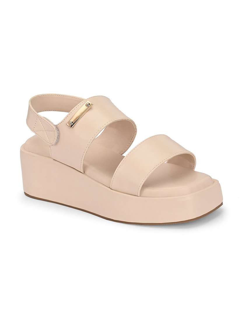 women off white back strap wedge - 22083535 - Standard Image - 1