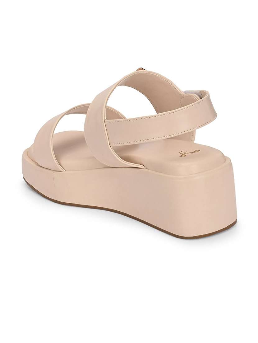 women off white back strap wedge - 22083535 - Standard Image - 4