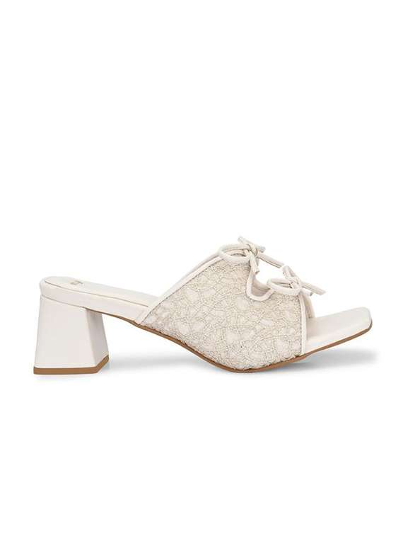 women solid  slip on block heel sandal - 22083536 -  Standard Image - 1