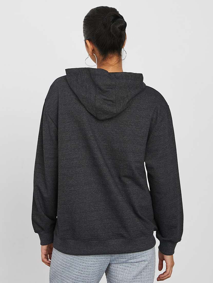 women printed long sleeve hooded sweatshirt - 22083544 -  Standard Image - 1