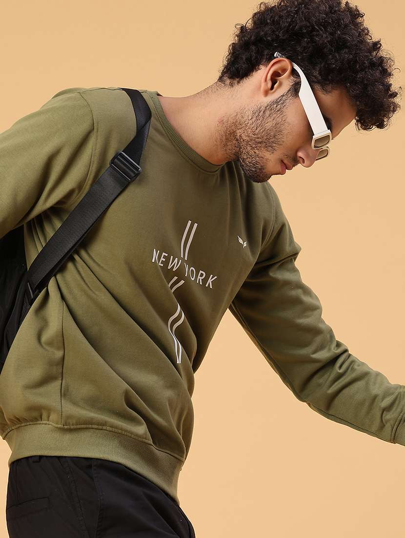 men printed long sleeve sweatshirt - 22083711 -  Standard Image - 1