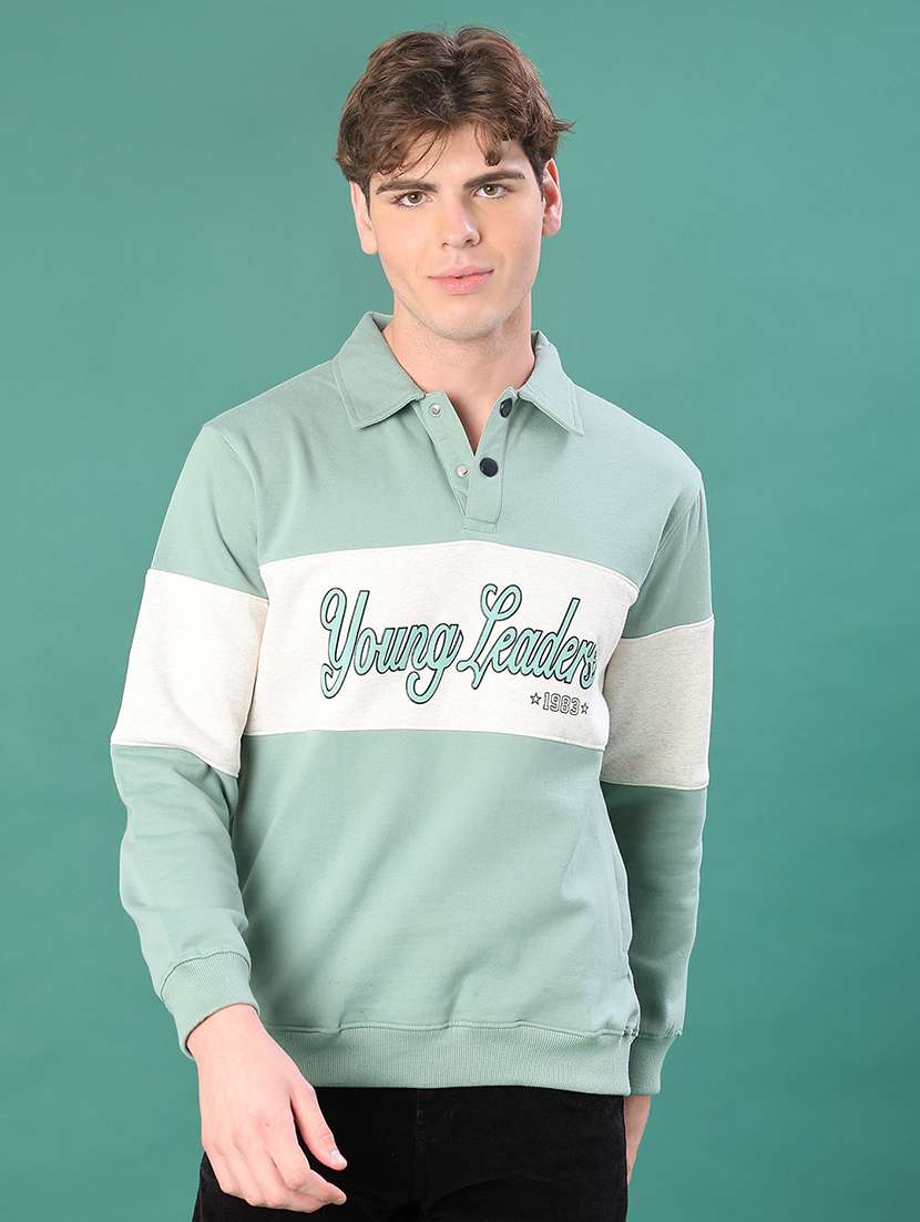 men printed long sleeve regular fit sweatshirt - 22083878 -  Standard Image - 1