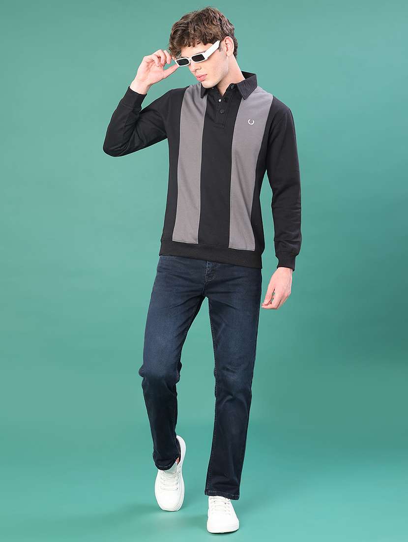 Men Color Block Long Sleeve Regular Fit Sweatshirt - 22083884 -  Standard Image - 4