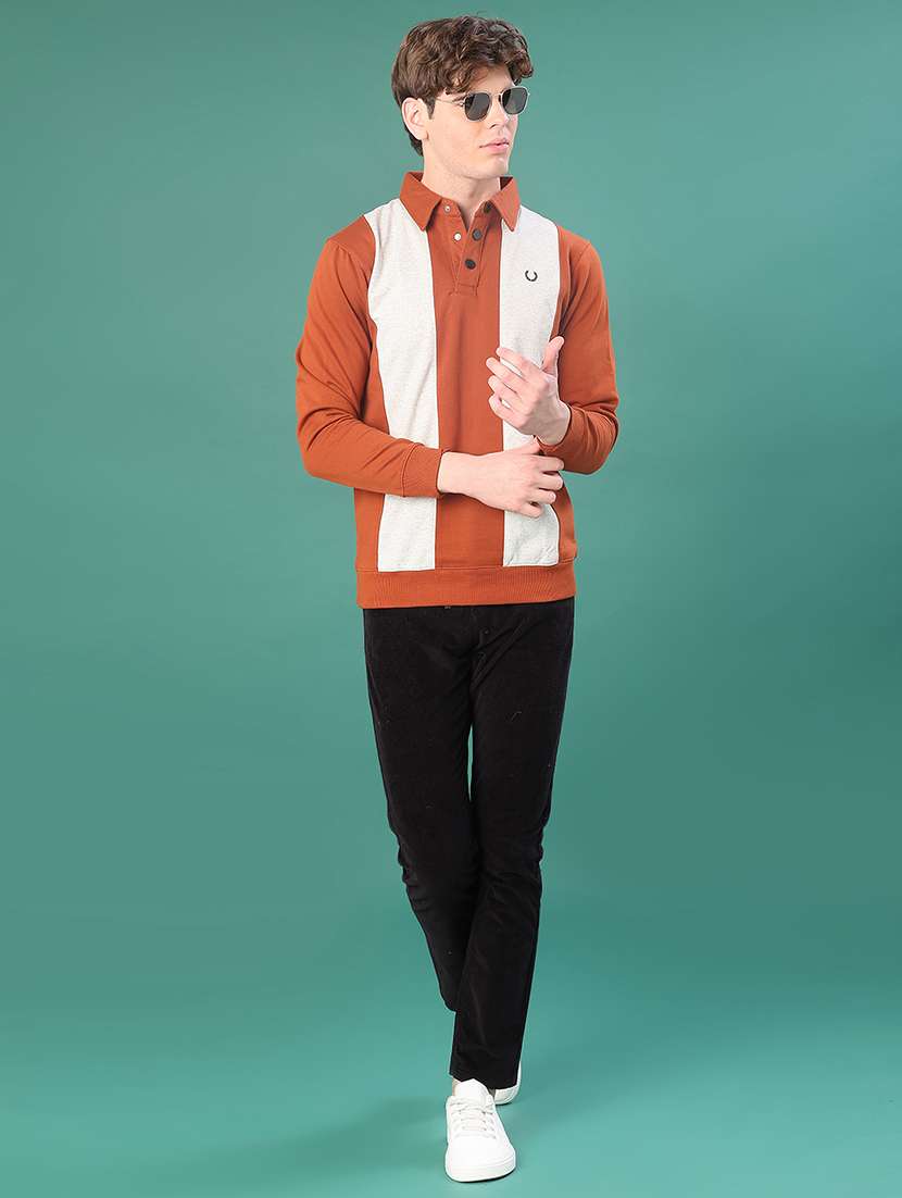 men color block long sleeve regular fit sweatshirt - 22083885 -  Standard Image - 4