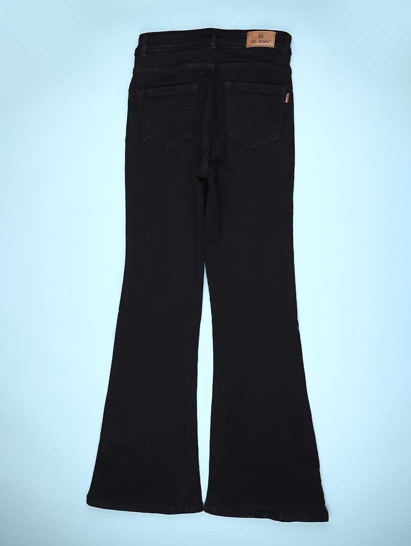 women solid high rise bootcut jean - 22083921 -  Standard Image - 1