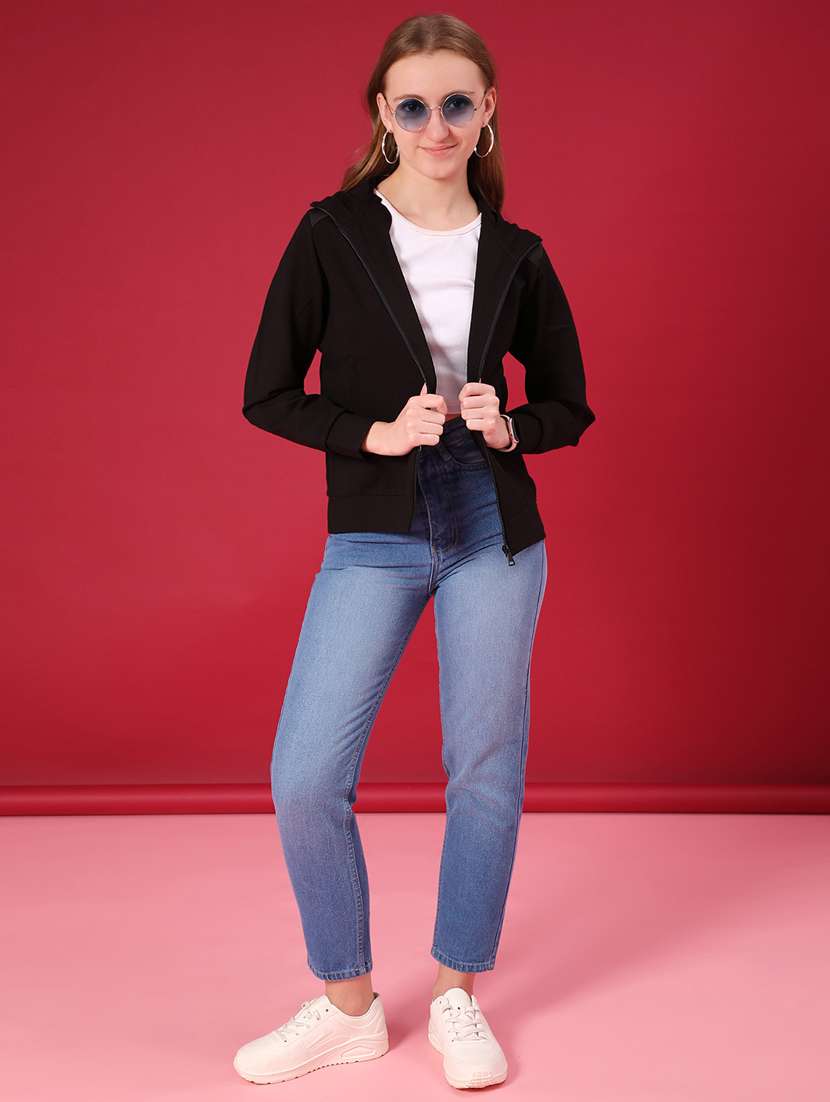 women solid high rise slim fit jeans - 22083922 -  Standard Image - 4