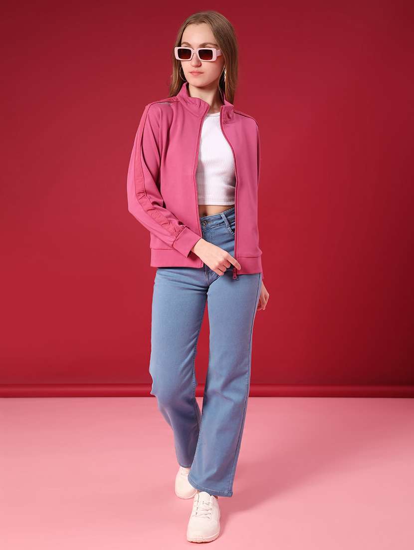 women solid high rise straight fit jean - 22083924 -  Standard Image - 4