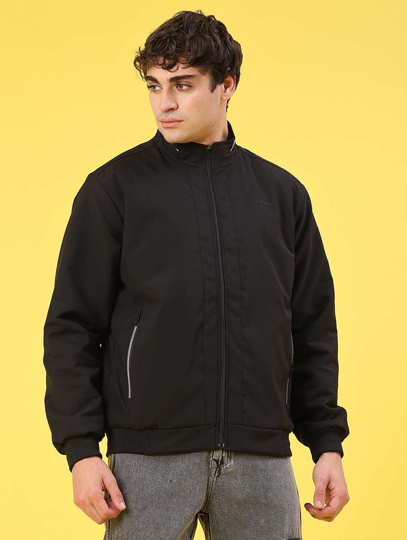 Men Solid Long Sleeve Bomber Jacket - 22083960 -  Standard Image - 1