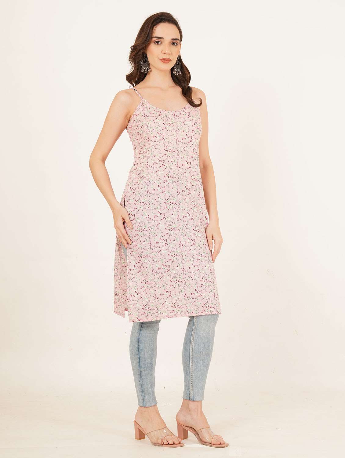 women floral printed sleeveless straight kurta - 22084201 - Standard Image - 6