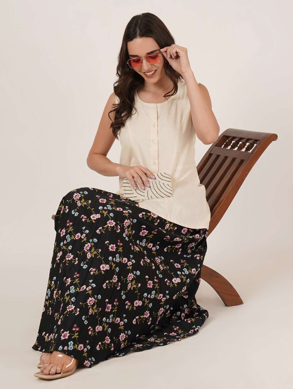 women solid sleeveless a-line kurti - 22084224 - Standard Image - 4