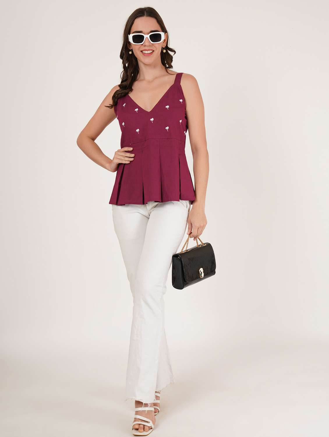 women embroidered shoulder strap a-line kurti - 22084227 -  Standard Image - 6