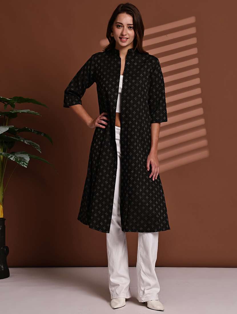 black cotton shrug - 22084524 -  Standard Image - 1