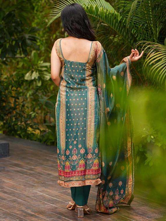 women printed sleeveless kurta pant with dupatta set - 22084534 -  Standard Image - 4