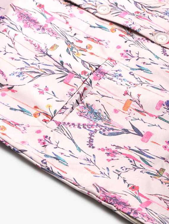 men floral printed sleeveless regular fit nehru jacket - 22084544 -  Standard Image - 4