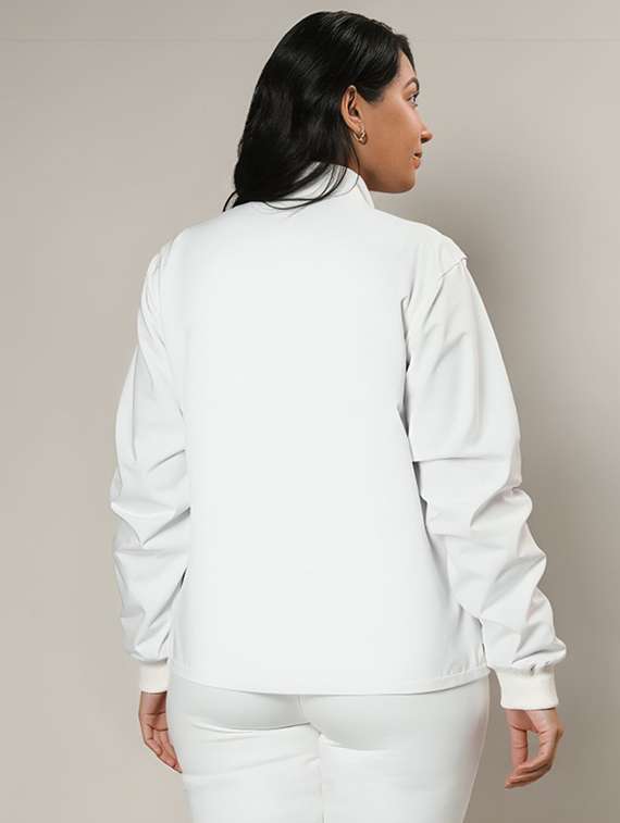 women white solid long sleeve bomber jacket - 22084557 -  Standard Image - 1