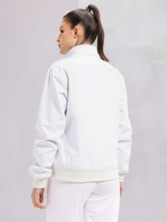 women white solid long sleeve bomber jacket - 22084560 -  Standard Image - 1