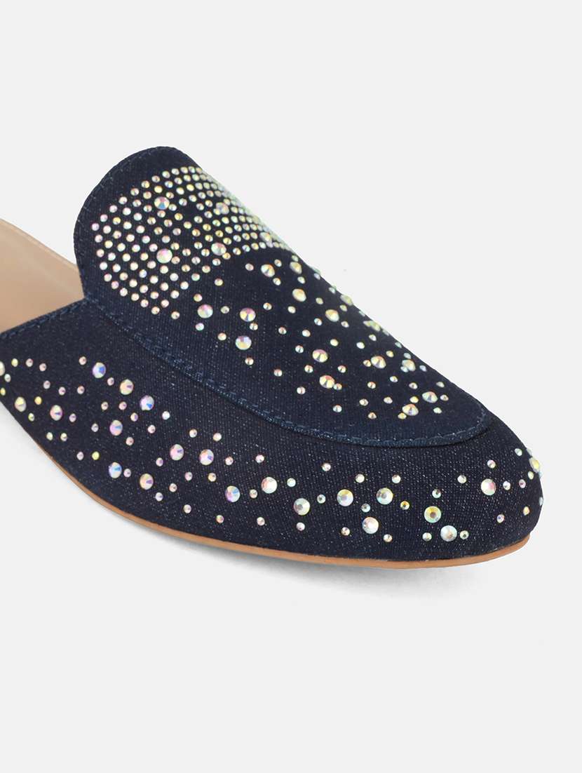 women black embellished slip on mule - 22084611 -  Standard Image - 4