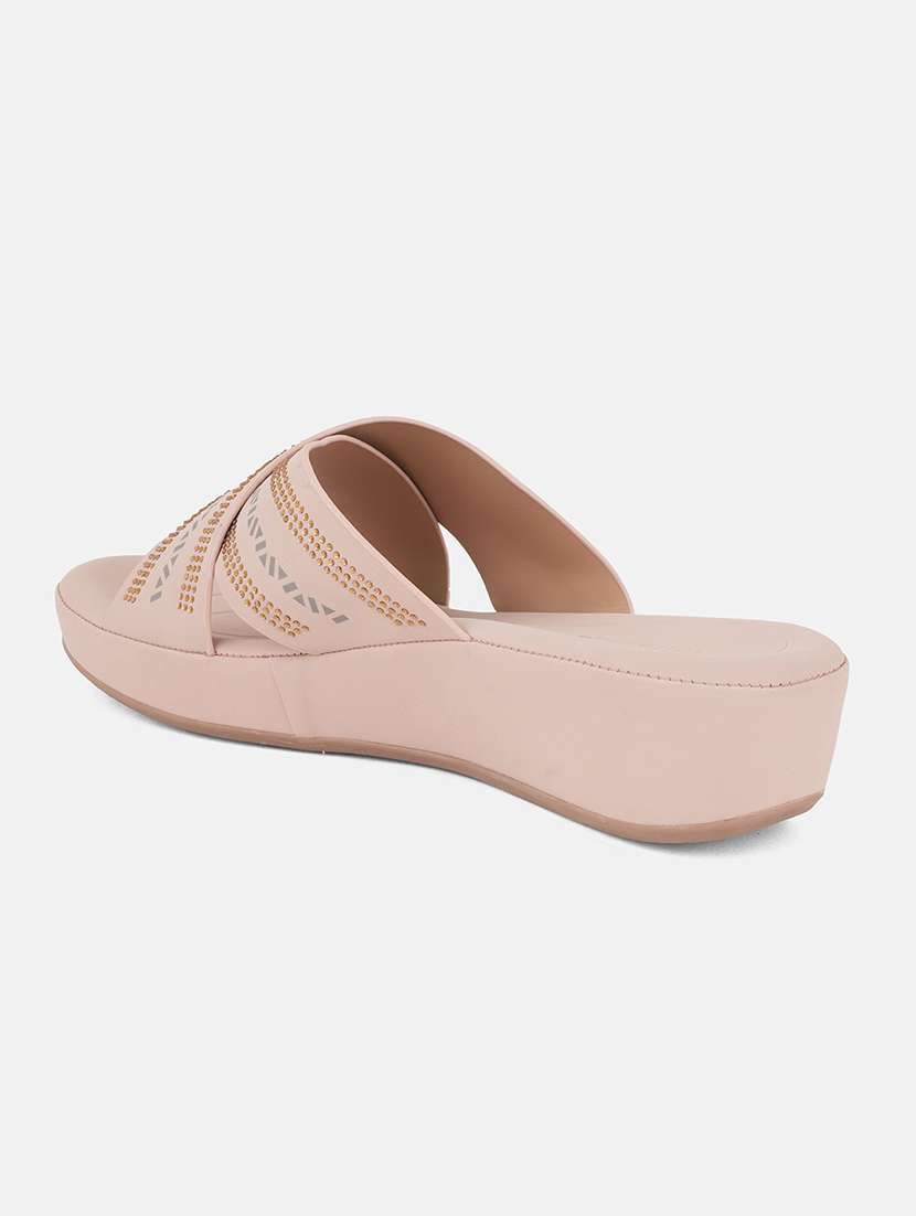 women solid slip on wedges - 22084632 - Standard Image - 4