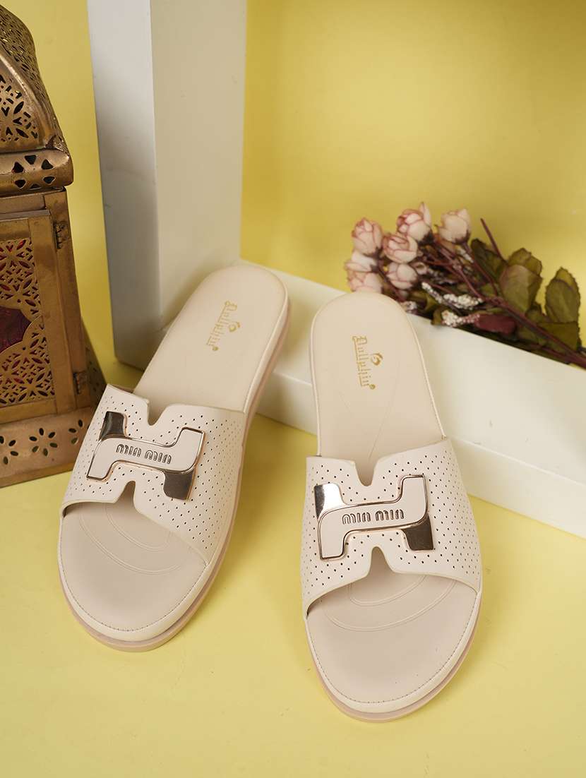 women solid slip on wedges