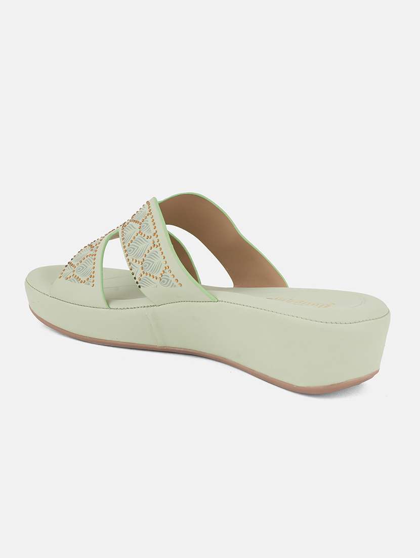 women solid slip on wedges - 22084637 - Standard Image - 4