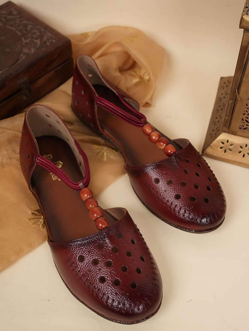 women maroon slip on sandal - 22084650 -  Zoom Image - 0