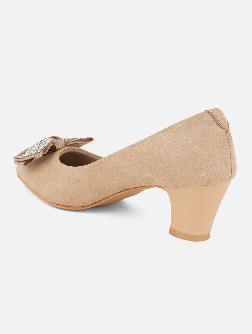 women beige slip on pump - 22084671 - Standard Image - 4