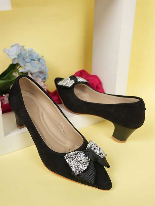 women black slip on pump - 22084672 -  Standard Image - 0