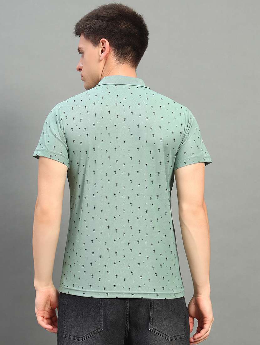 men printed short sleeve regular fit polo t-shirt - 22084677 - Standard Image - 1