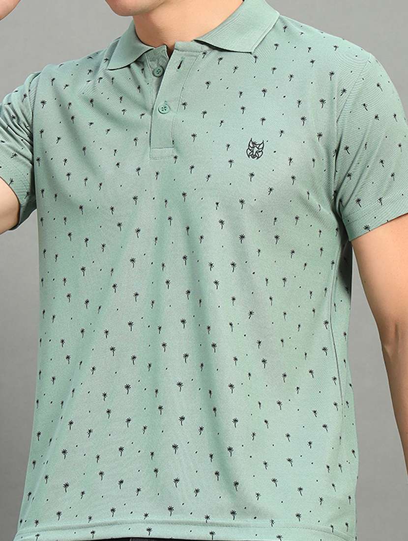 men printed short sleeve regular fit polo t-shirt - 22084677 - Standard Image - 4