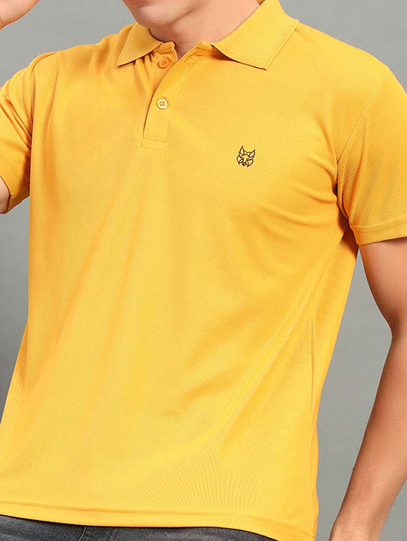 men solid short sleeve regular fit polo t-shirt - 22084678 -  Standard Image - 4