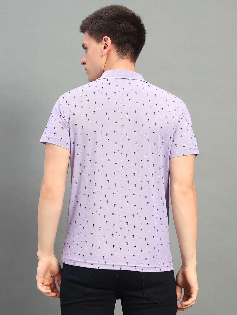 men printed short sleeve regular fit polo t-shirt - 22084680 -  Standard Image - 1