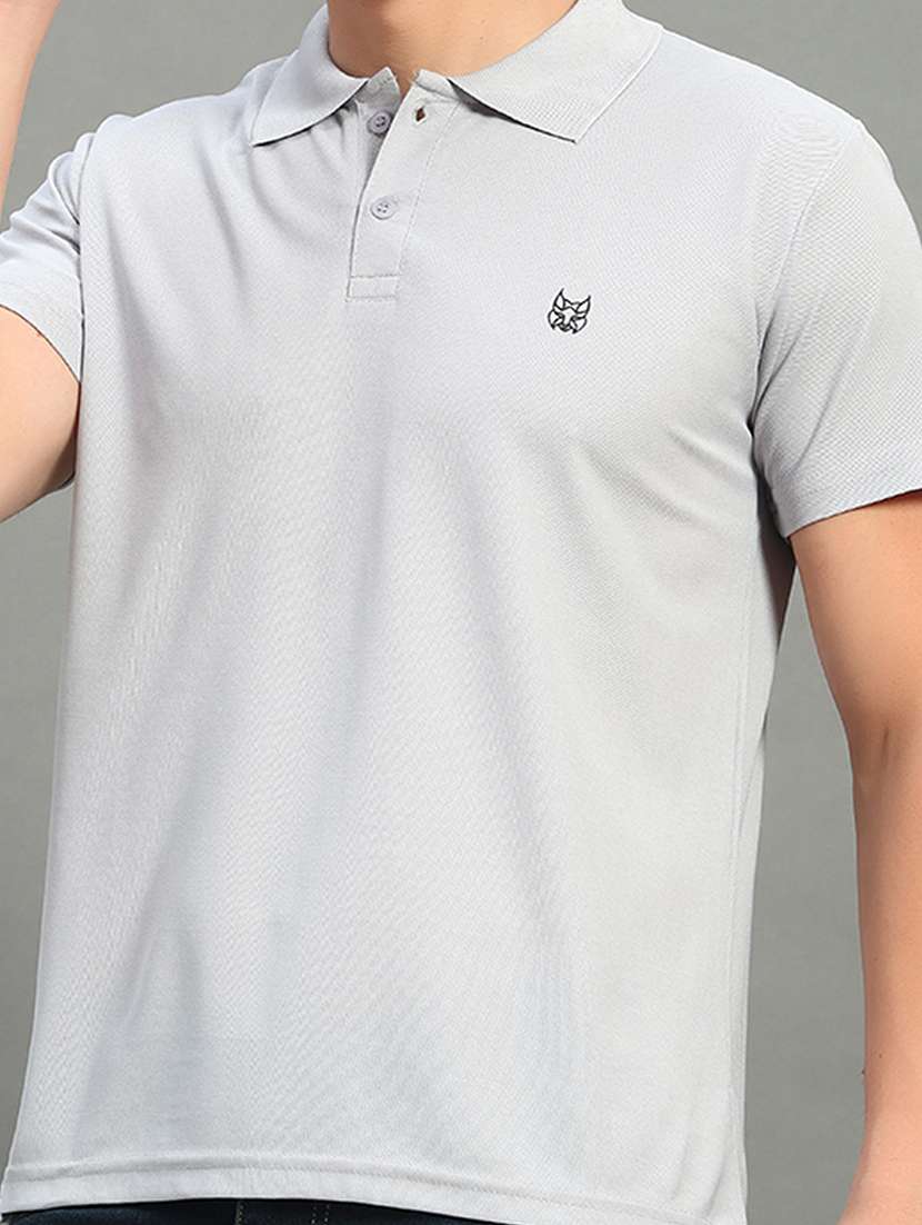 men solid short sleeve regular fit polo t-shirt - 22084683 - Standard Image - 4