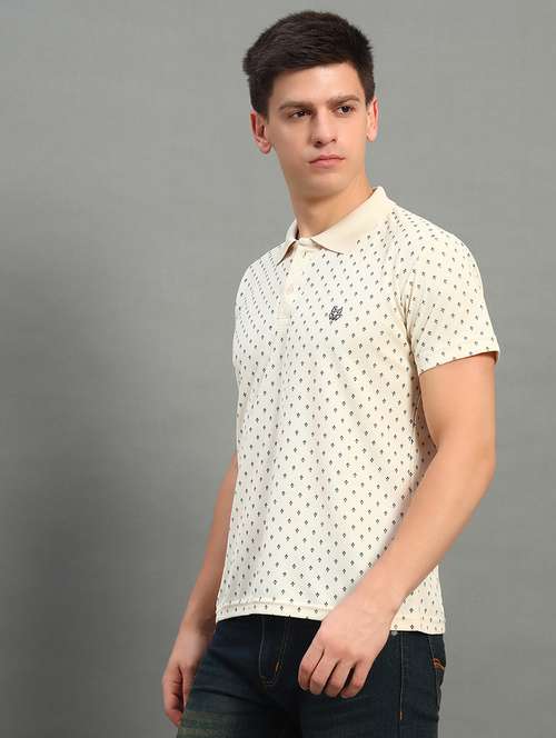men printed short sleeve regular fit polo t-shirt - 22084684 -  Standard Image - 0