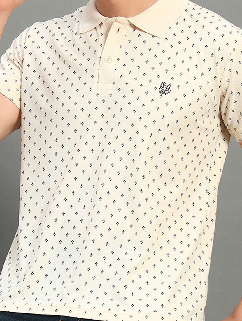 men printed short sleeve regular fit polo t-shirt - 22084684 -  Standard Image - 4