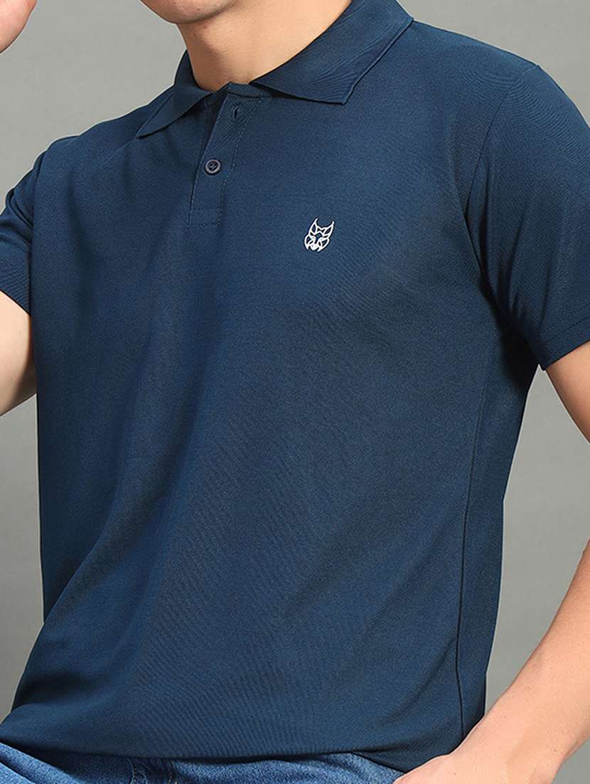 men solid short sleeve regular fit polo t-shirt - 22084685 -  Standard Image - 4