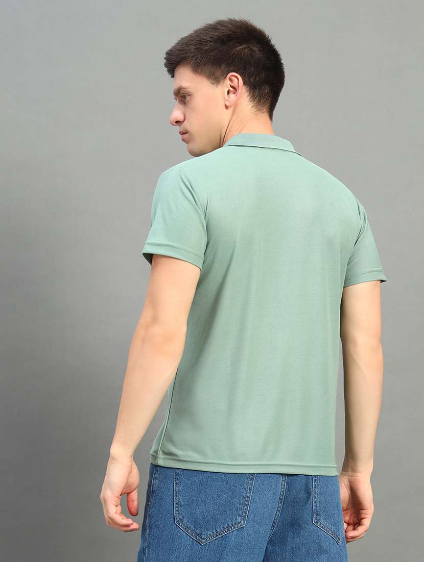 men solid short sleeve regular fit polo t-shirt - 22084686 -  Standard Image - 1