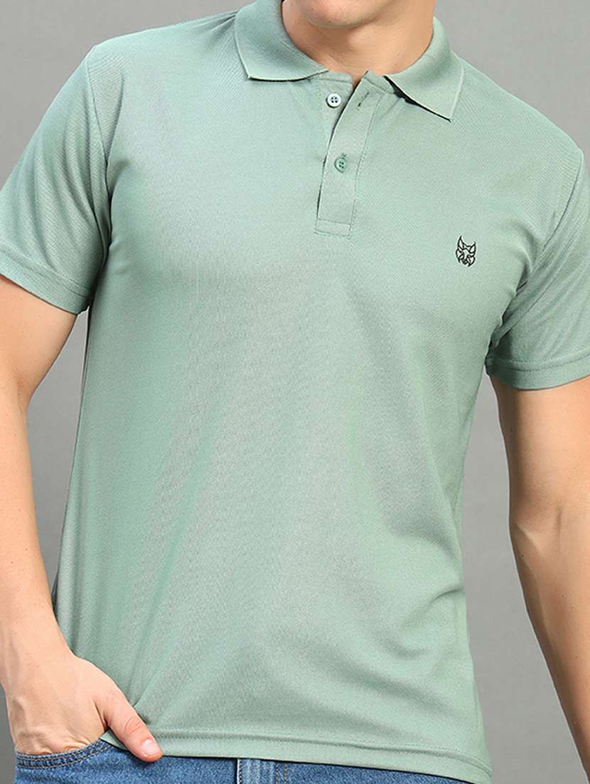 men solid short sleeve regular fit polo t-shirt - 22084686 -  Standard Image - 4