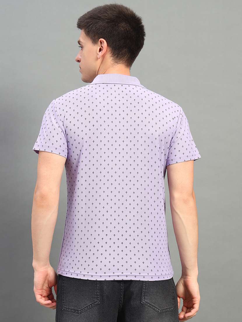 men printed short sleeve regular fit polo t-shirt - 22084691 -  Standard Image - 1
