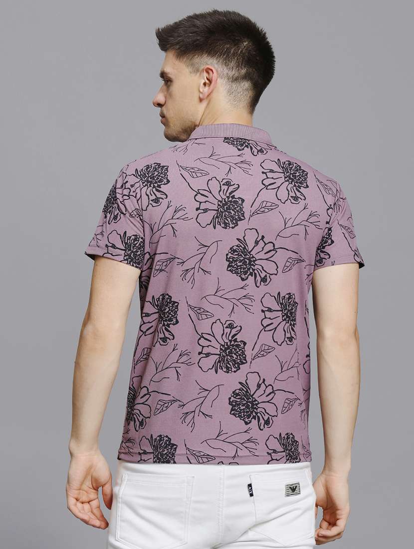 men printed short sleeve regular fit polo t-shirt - 22084694 -  Standard Image - 1