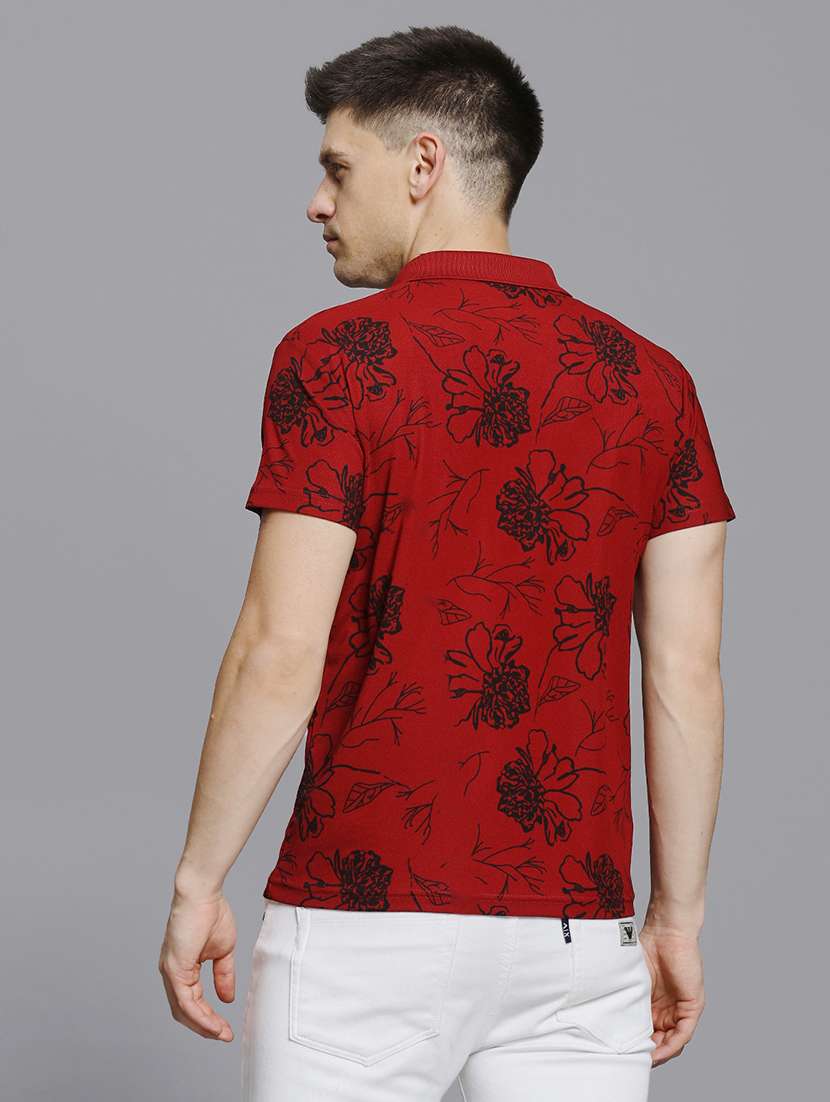 men printed short sleeve regular fit polo t-shirt - 22084695 -  Standard Image - 1