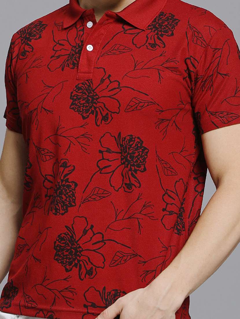 men printed short sleeve regular fit polo t-shirt - 22084695 -  Standard Image - 4